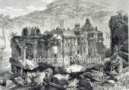 /data/Original Prints/Topography Views, City Views, Landscapes/THE KAILAS IN TH CAVE TEMPLES OF ELLORA WESTERN INDIA.jpg